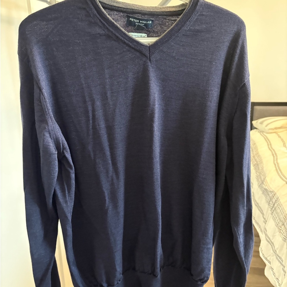 Peter Millar Men's Navy Crewneck Sweater